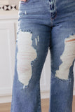 Kiana High Rise Heavy Destroy Flare Jeans