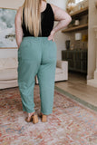 Deena High Waisted Pants in Jade