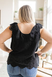 Parisian Lace Blouse in Black