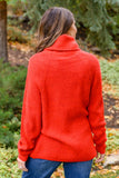 Jordan Roll Neck Sweater In Red