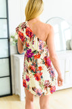 One Shoulder Floral Dress