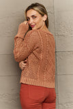 Wash Cable Knit Cardigan