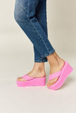 Polly Platform Wedge Sandals in Pink