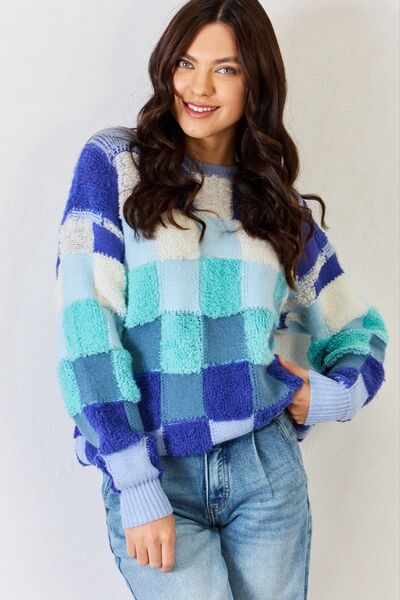 Ocean Checkered Sweater