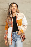 Liz Plaid Color Block Shacket