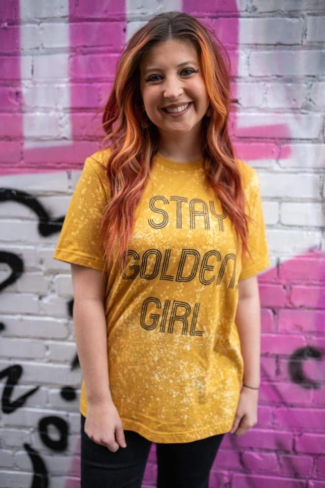 Stay Golden, Girl Distressed Tee