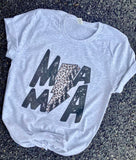 Mama Leopard Bolt Tee & Sweatshirt