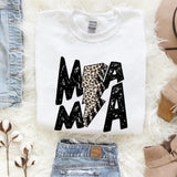 Mama Leopard Bolt Tee & Sweatshirt